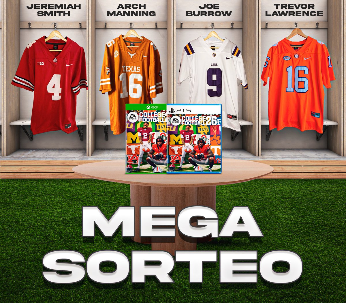 🚨 SORTEO RARITOS🚨

Queremos alcanzar los 1k seguidores en X e Instagram la 2ª semana de julio. Si lo logramos, el sorteo se desbloquea.

🎁 4 camisetas
🎮 1 College Football 26
✅ Participa:

➡️Sigue @raritosfootball

➡️Like + RT

➡️Comenta tu jugador favorito de college