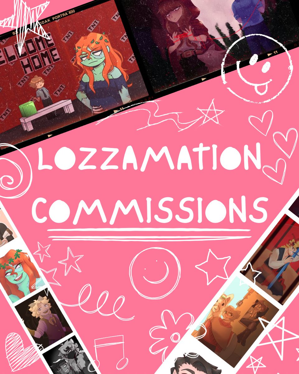 Lozzamation's tweet image. 🩷LOZZAMATION COMMISSIONS ARE NOW OPEN‼️
Details in🧵 DM for inquiries