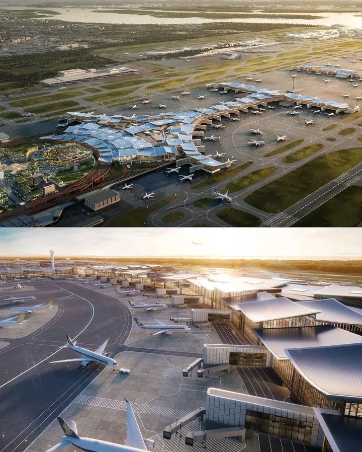 ARCHICRIB's tweet image. Construction has officially begun on Singapore’s massive Changi Airport Terminal 5.

Designed by @kohnpedersenfox and @officialheatherwickstudio, the new terminal will feature a photovoltaic-topped roof and an initial capacity of 50 million passenger movements per year.