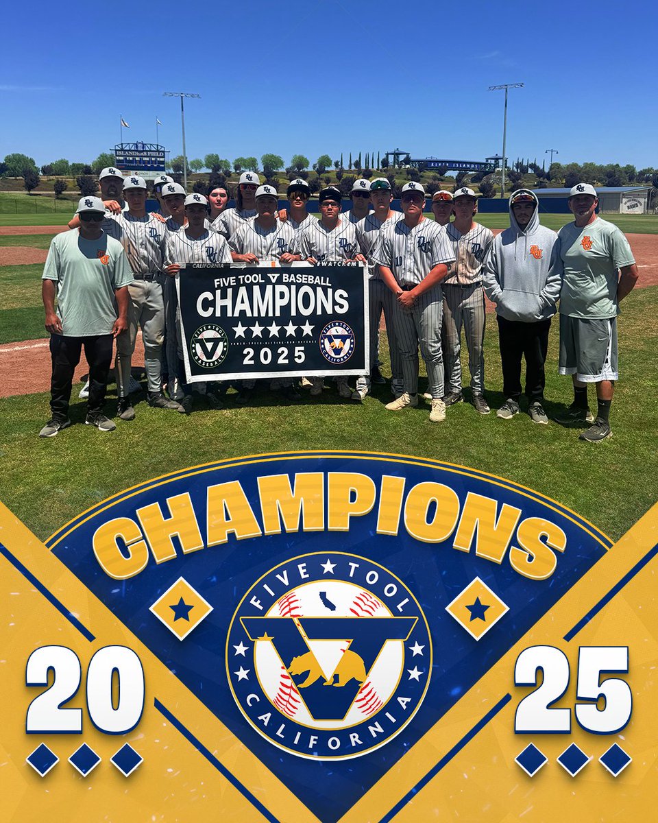 Five Tool California (@fivetoolca) on Twitter photo 🏆CHAMPIONS🏆
Congrats to Diamond Cutters on winning the 16U Division of the <a href="/FiveTool/">Five Tool Baseball</a> NorCal West WS Qualifier!
#WatchEm 🏆CHAMPIONS🏆
Congrats to Diamond Cutters on winning the 16U Division of the <a href="/FiveTool/">Five Tool Baseball</a> NorCal West WS Qualifier!
#WatchEm