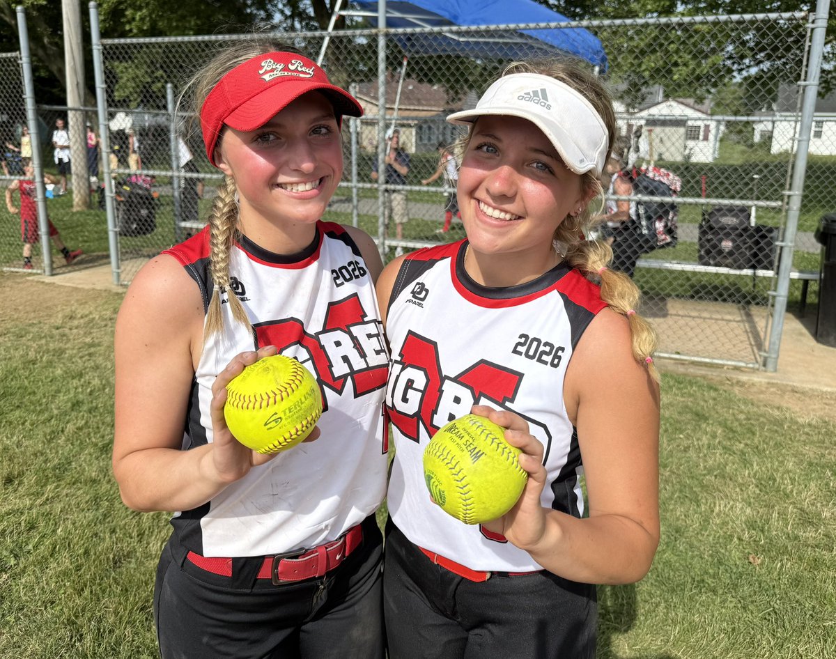 Final score from Sheer Madness Showcase:
Big Red 07 6
Ohio Hawks Kuhn 7
Down 6-1, we battled back to tie the game and force extra innings. Tough loss but a great weekend, we finished 3-1-1 against tough teams!
<a href="/AlexMould2026/">Alex Mould</a> 3IP, 1ER
<a href="/AlexMould2026/">Alex Mould</a> HR💣, 2RBI
<a href="/MayaRowan2026/">Maya Rowan</a> HR💣