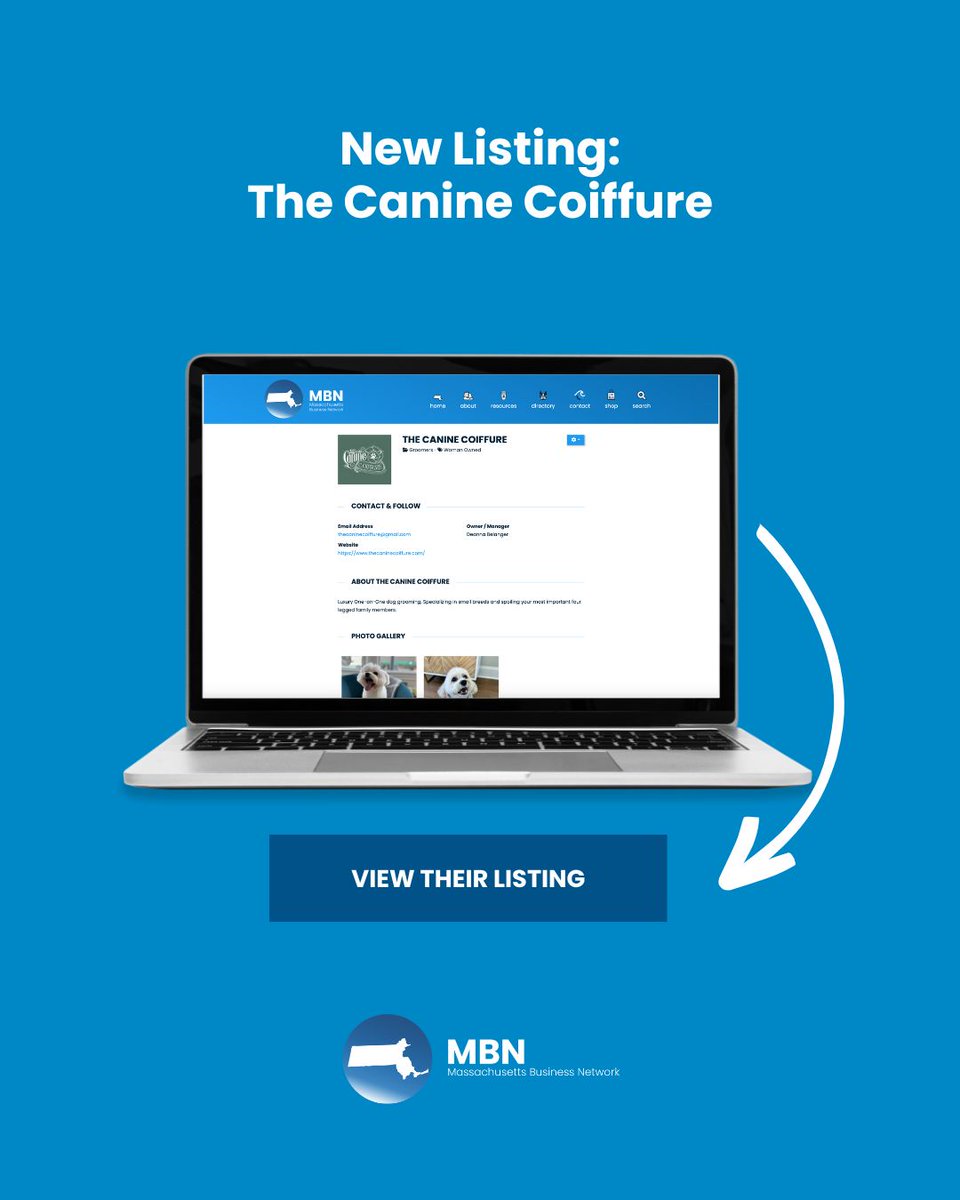 👋 New Listing Spotlight: The Canine Coiffure in Wakefield, MA

If you're looking for luxury one-on-one dog grooming, be sure to check out The Canine Coiffure's listing in our directory! 🔍 massachusettsbusinessnetwork.com/directory/list…