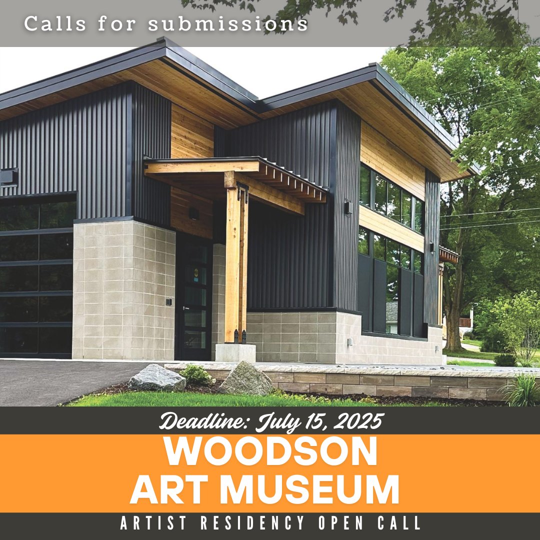 artcontests's tweet image. Woodson Art Museum Artist Residency Open Call - provides space and time for artists to experiment, explore, and produce individually developed or collaborative artwork in any medium. Deadline: July 15, 2025. theartlist.com/woodson-art-mu…

#TheArtList #WoodsonArtMuseum #ArtistResidency