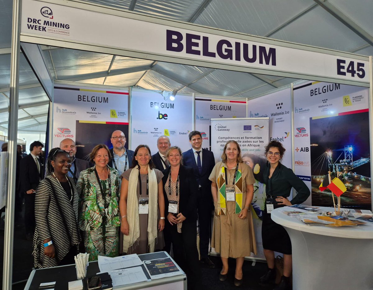 BelgiqueRDCongo's tweet image. #DRCMiningWeek Quelle semaine💯!Une 20e édition réussie!Les acteurs miniers réunis à #Lubumbashi avec liens forts🔗 entre 🇧🇪&🇨🇩:
➡️nos entreprises contribuent à créer de la valeur
➡️notre appui à former les jeunes
➡️notre soutien,avec🇪🇺,au dvpt d'infrastructures #Lobitocorridor