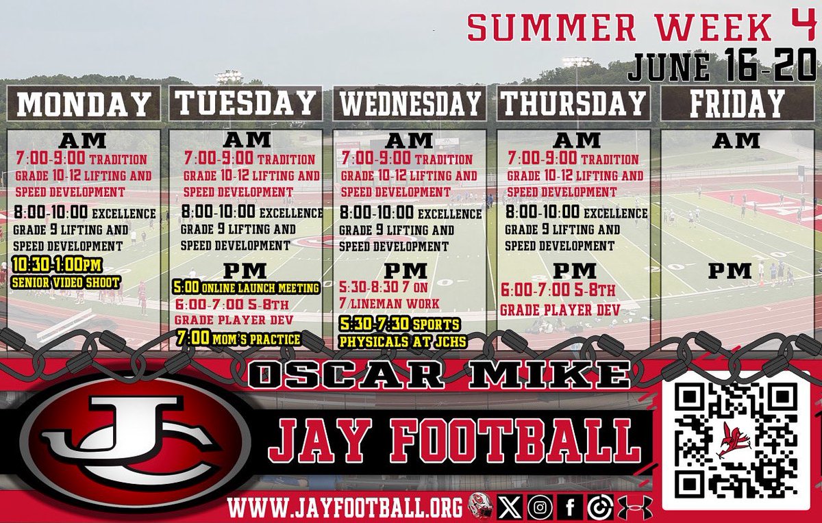 JayPrideFB's tweet image. Week 4 back to work for the JayBirds.
