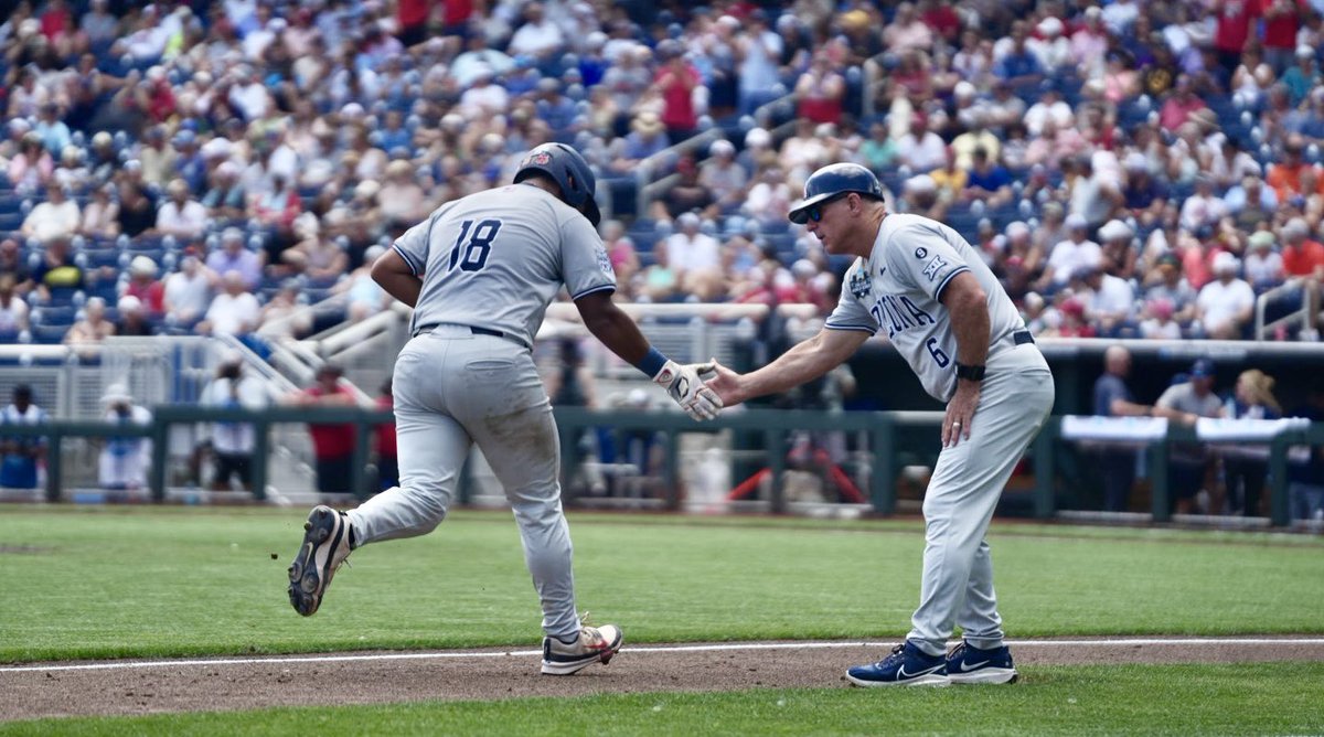 Eric Sorenson (@stitch_head) on Twitter photo With the strength of Adonys!
Adonys Guzman goes yard to put <a href="/ArizonaBaseball/">Arizona Baseball</a> up 3-1 over Louisville in the 3rd
1- the swing
2- the reaction
3- the jog
4- the handshake
<a href="/B1G_D1Baseball/">B1G on D1Baseball</a> With the strength of Adonys!
Adonys Guzman goes yard to put <a href="/ArizonaBaseball/">Arizona Baseball</a> up 3-1 over Louisville in the 3rd
1- the swing
2- the reaction
3- the jog
4- the handshake
<a href="/B1G_D1Baseball/">B1G on D1Baseball</a>