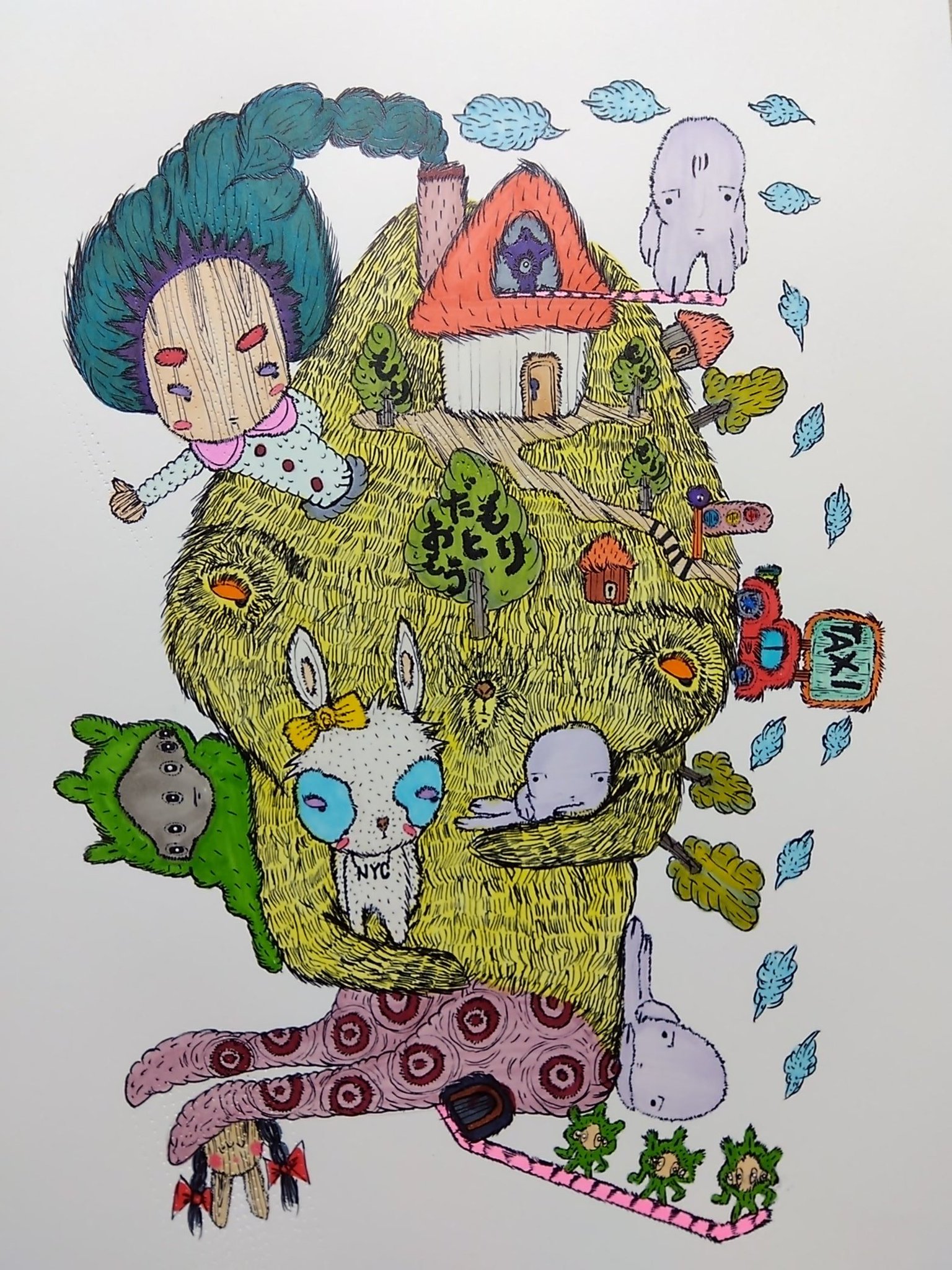 SARUTAHIKO-天狗-（F20号） 猿田彦 現代アート 絵画 イラスト