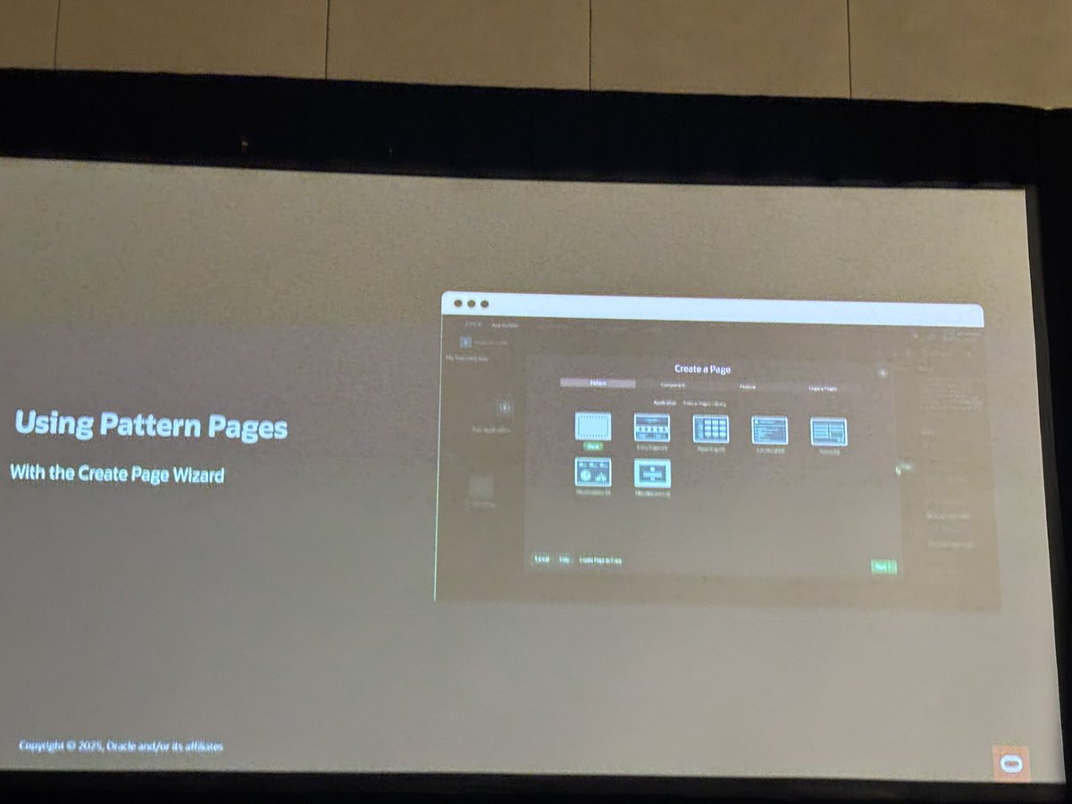 Lino Schilde (@linoschilde) on Twitter photo New exciting concept introduced by <a href="/vincentmorneau/">Vincent Morneau</a> - #orclAPEX page patterns
#Kscope25
A whole new level - Make our page designs more flexible and fully configurable by us developers at the same time app footprints get smaller New exciting concept introduced by <a href="/vincentmorneau/">Vincent Morneau</a> - #orclAPEX page patterns
#Kscope25
A whole new level - Make our page designs more flexible and fully configurable by us developers at the same time app footprints get smaller
