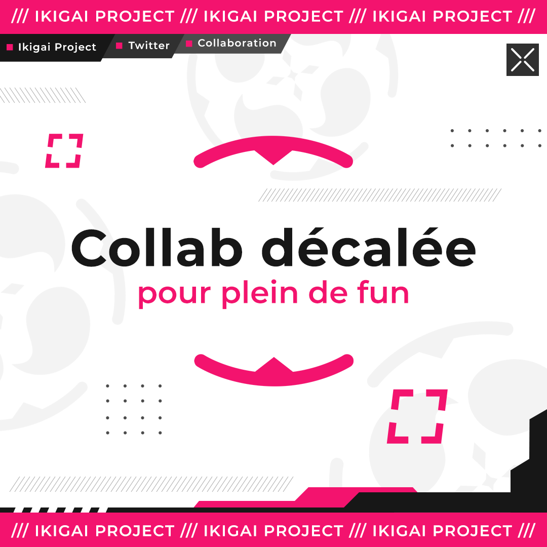 Ikigaiproject_'s tweet image. Salut la Tcheam 😎
La collaboration qui était prévue ce soir à 21H est décalée au week-end prochain, une de nos membres n'étant finalement pas disponible ♥
Restez attentif à l'arrivée du planning de la semaine 🙏