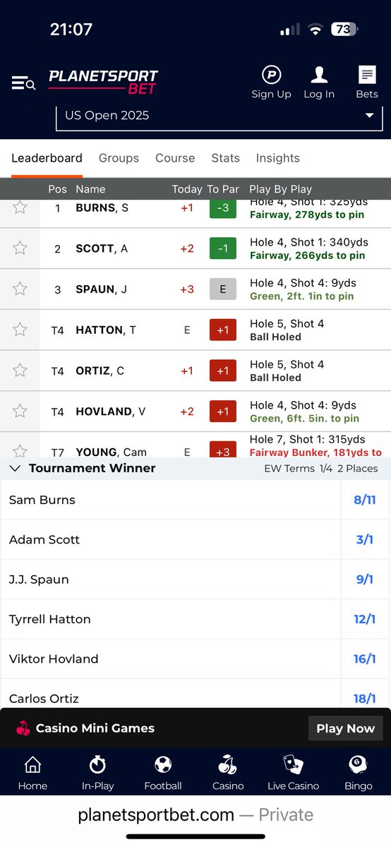 ⛳️ US OPEN BETTING

Live odds, live tracker and live scores 🏌️

Bet here (18+ GambleAware): planetsportbet.com/event/85761948…