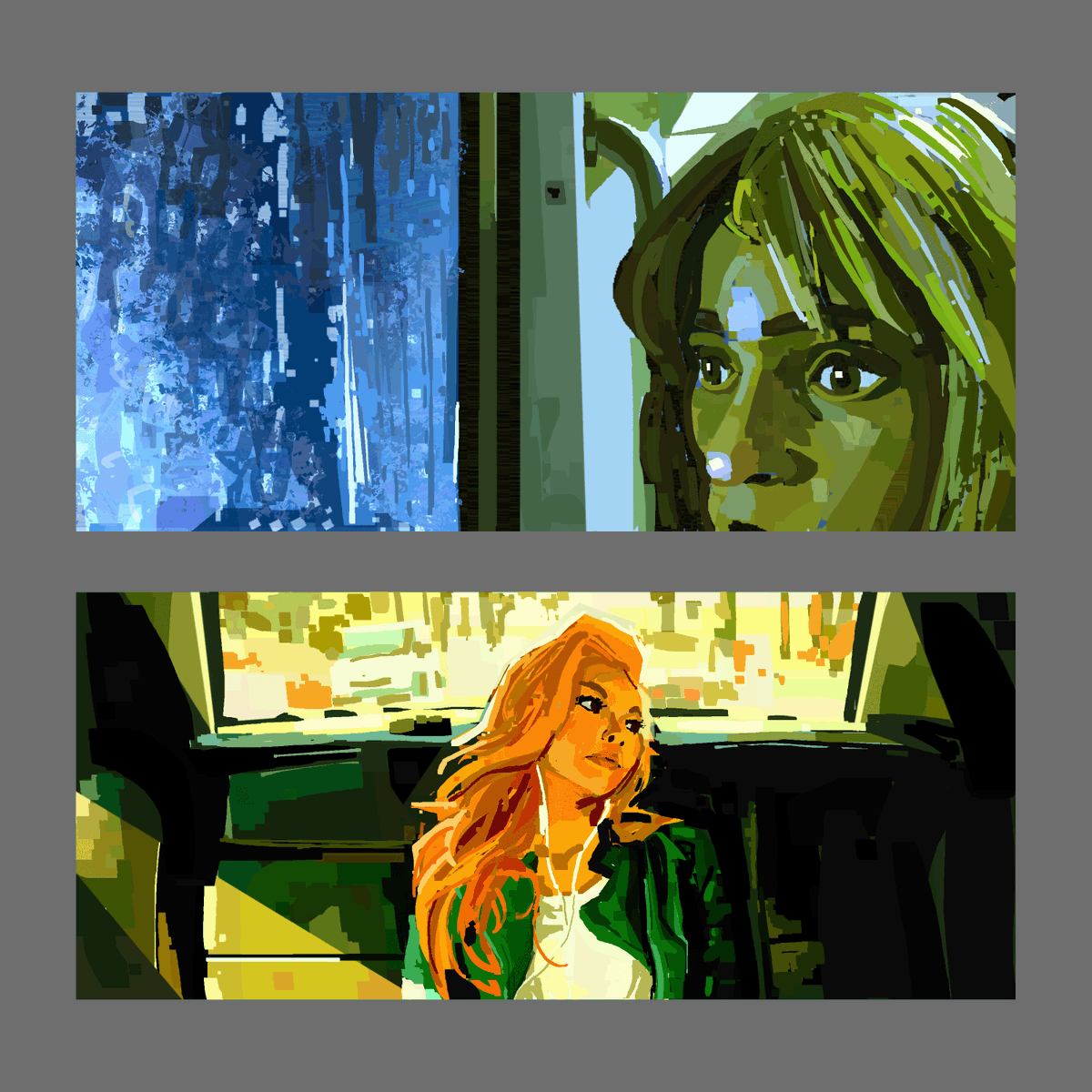 Some film studies,

I feel like these are closer to the look I've been wanting to achieve for a while 🔥

#graphicpainting #digitalartists #visdev #visdevart #dailypaint #filmstudy #digitalart #photoshop