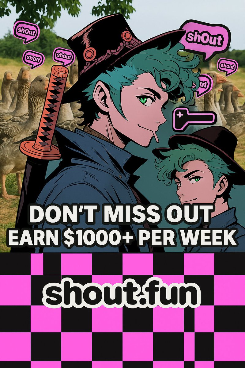 Witcher_web3's tweet image. Make $1000+ per week just by posting on X 🤑 @shoutdotfun

✅ Register on this platform
shout.fun/?ref=atom_base
✅ Connect your Solana wallet
✅ Yap about their tokens &amp;amp; earn rewards like $SHOUT $FAN $BANE

It’s like Virtuals, but built on Solana. Don’t miss out!
#Solana #Crypto