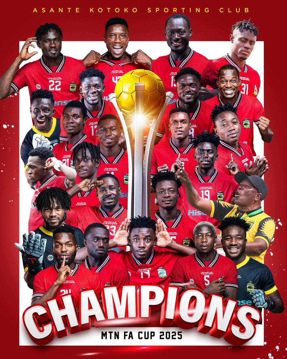 Mu nda Y'isi Official (@antamucyo) on Twitter photo FA CUP CHAMPIONS AGAIN๐ <a href="/AsanteKotoko_SC/">Asante Kotoko SC - 2X CAF CL Winners๐ฅ</a> CONGRATULATIONS ๐ FA CUP CHAMPIONS AGAIN๐ <a href="/AsanteKotoko_SC/">Asante Kotoko SC - 2X CAF CL Winners๐ฅ</a> CONGRATULATIONS ๐