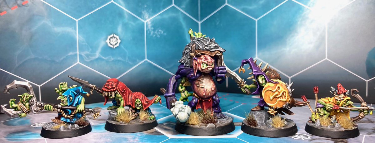PeterpaintsWHU's tweet photo. Had a lot of fun using more colours on these Underwolrds figs, hope you like my view on Borgit's Beastgrabba's ! #warhammer #WarhammerCommunity #PaintingWarhammer #Warcom https://t.co/g4XdaPh90S
