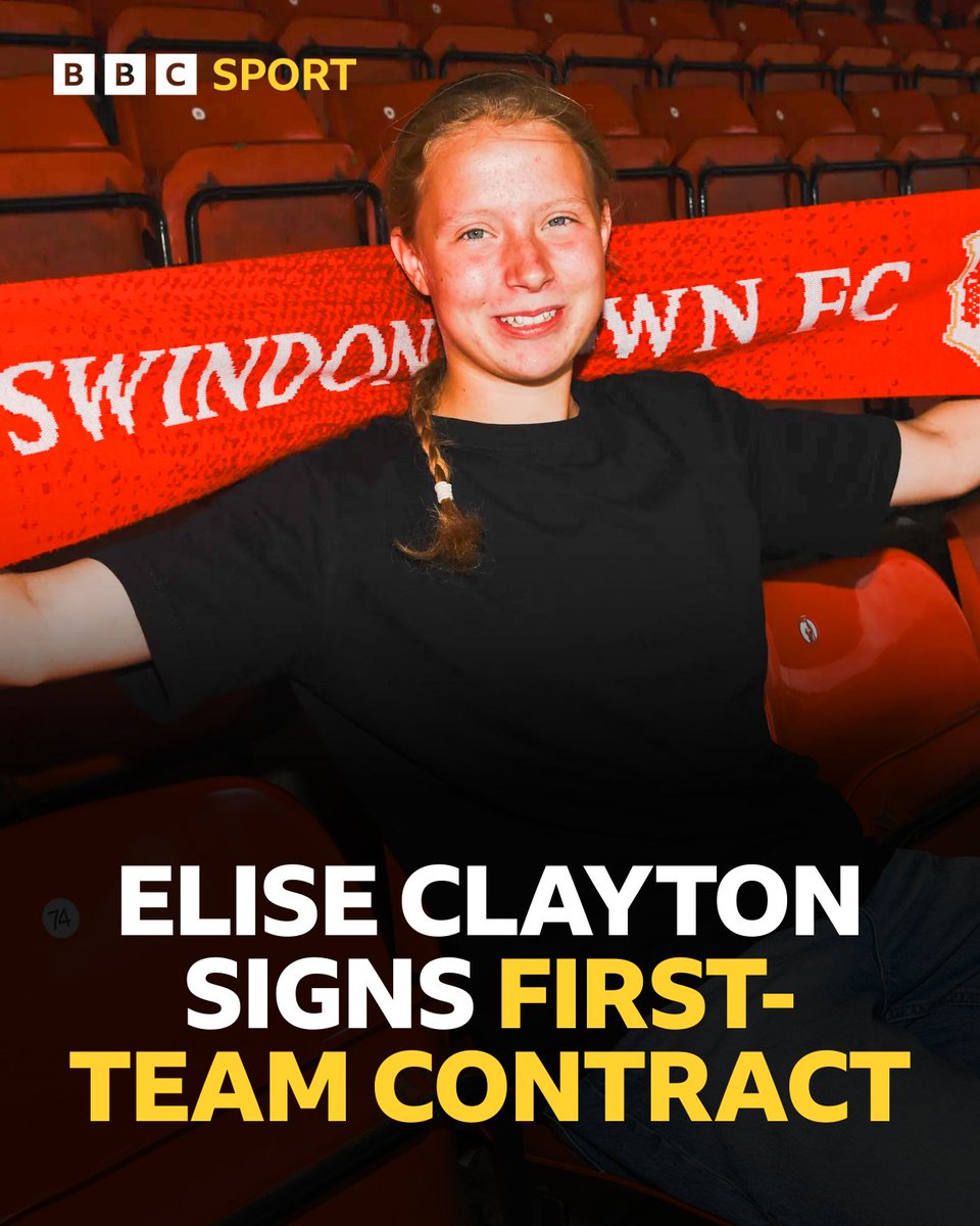 Swindon Town have announced 17-year-old attacker Elise Clayton has signed her first contract with the first team, after a standout season under Chiarna Deller's development side ✍️👏

#STFC #BBCFootball