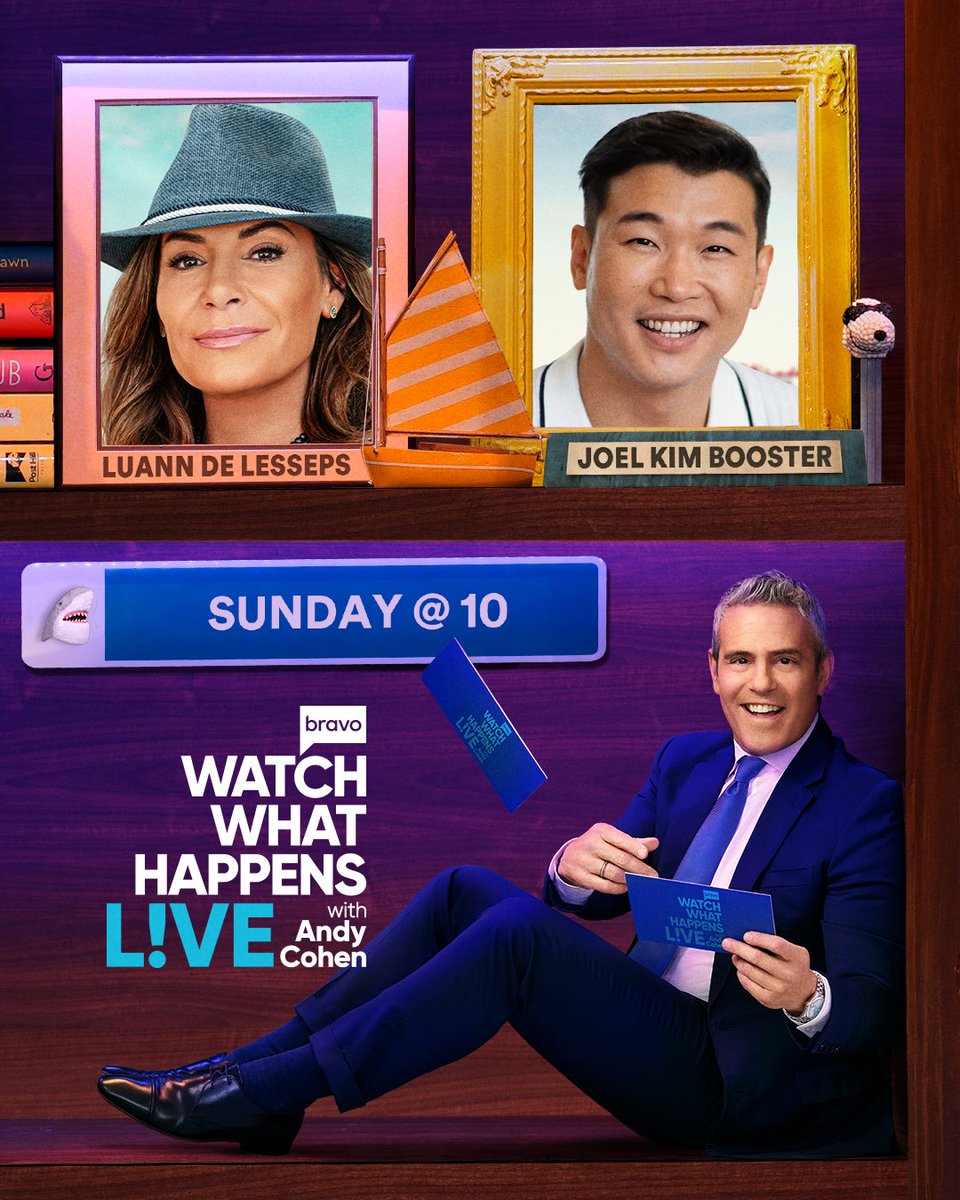 Countess Luann de Lesseps and Joel Kim Booster talking all things #LoveHotel on #WWHL TONIGHT! 🥳