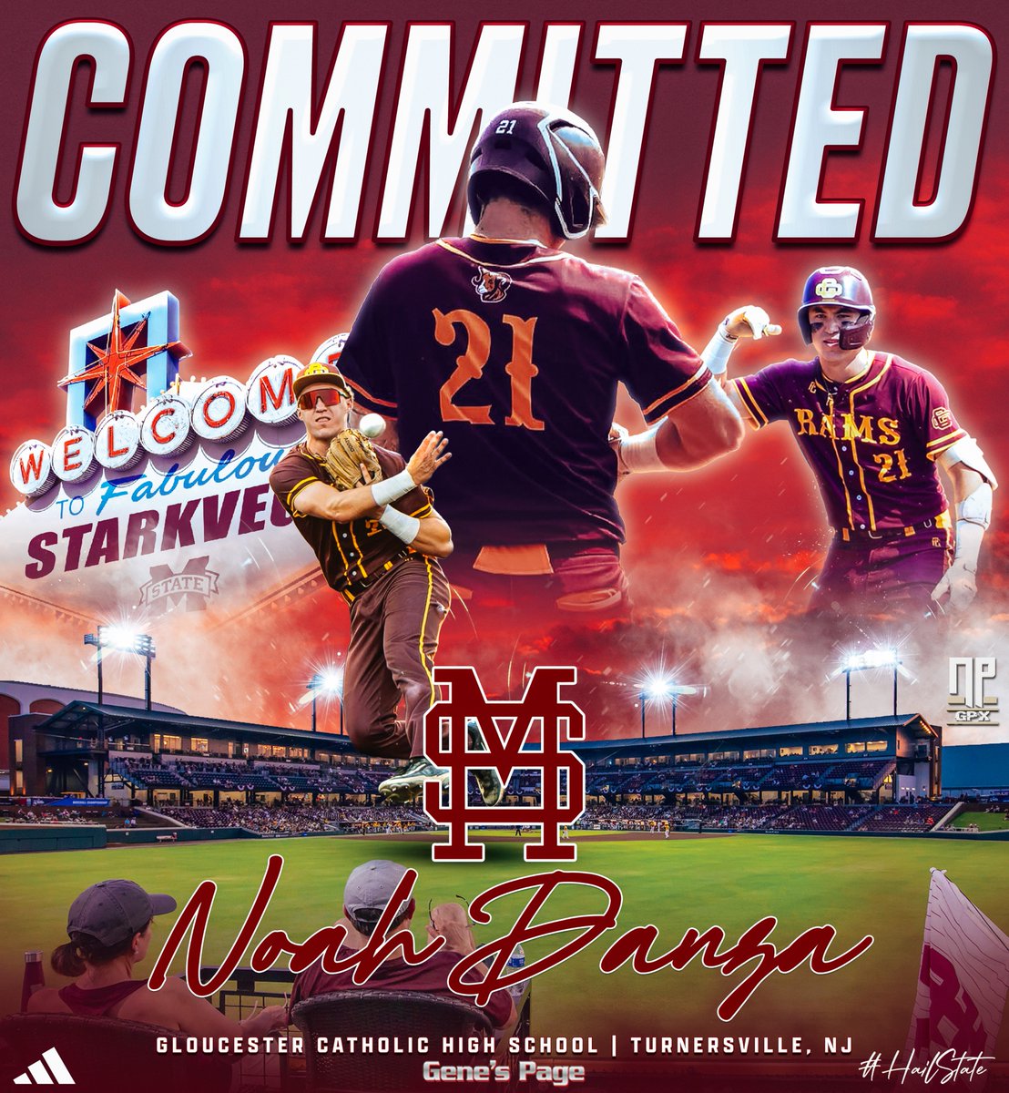 | COMMITTED |

Noah Danza (<a href="/noahdanza/">Noah Danza</a>), the class of 2026 shortstop / outfielder from Gloucester Catholic High School (Turnersville, NJ), has committed to Mississippi State Baseball! #HailState