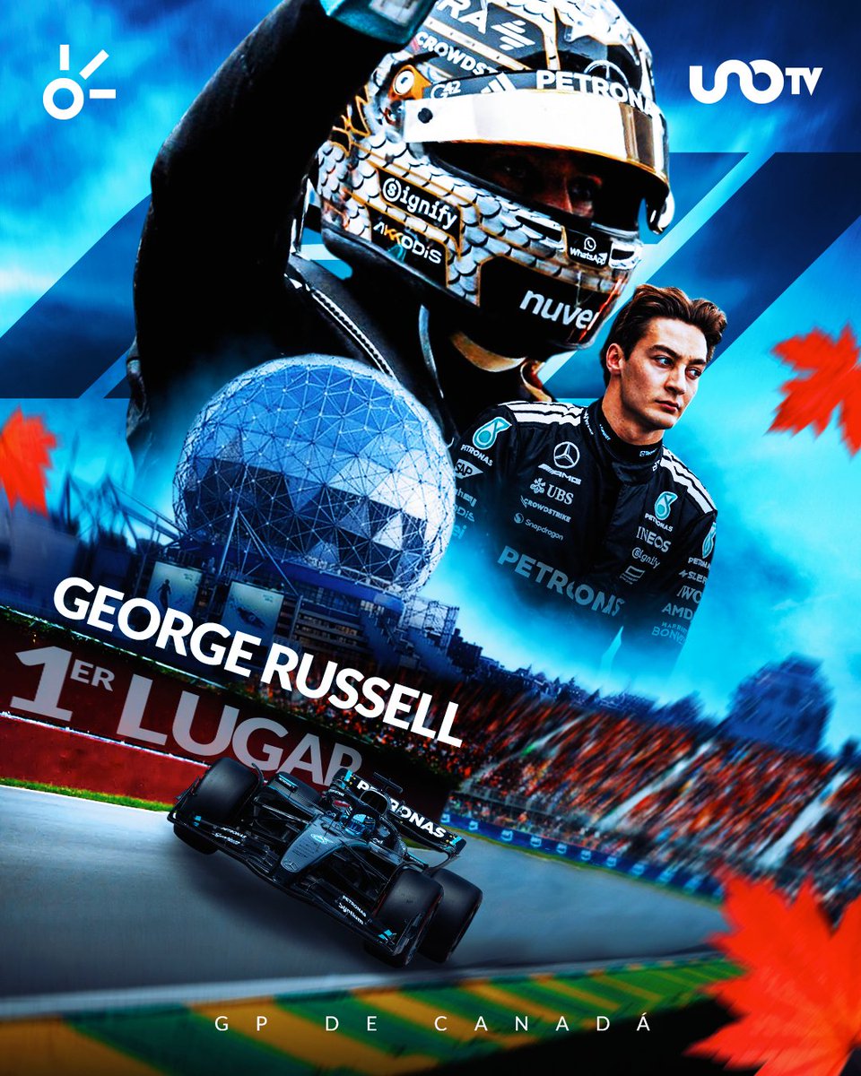 GEORGE RUSSELL HA HECHO UN ¡𝗖 𝗔 𝗥 𝗥 𝗘 𝗥 𝗢́ 𝗡!😍🏎️

El piloto británico largó perfecto, se defendió como campeón y termina llevándose la victoria en el #CanadianGP, primera de la temporada para el piloto de Mercedes.🙌🏽