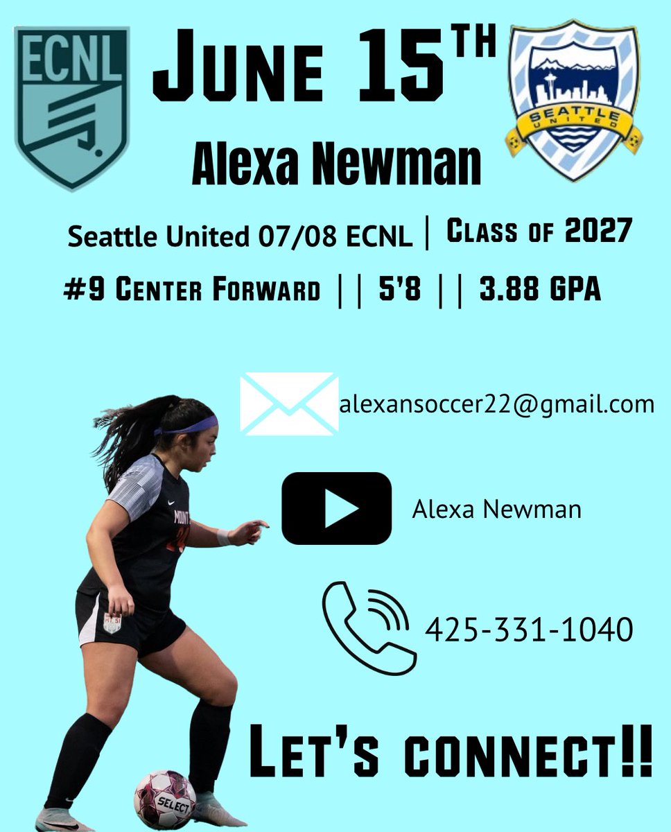 Alexa Newman | ECNL 2027 (@alexanewman22) on Twitter photo Today’s the day! Let’s connect and chat 💬 #june15
<a href="/ImYouthSoccer/">ECNL/GA/Recruiting/College Soccer</a> <a href="/TopDrawerSoccer/">TopDrawerSoccer</a> <a href="/UKWomensSoccer/">Kentucky Women's Soccer</a> <a href="/LSUSoccer/">LSU Soccer</a> <a href="/seattleuwsoc/">SU Women's Soccer</a> <a href="/BeaverWSoccer/">Oregon State Women's Soccer</a> <a href="/UHCougarSoccer/">Houston Soccer</a> <a href="/GamecockWSoccer/">South Carolina Women’s Soccer</a> <a href="/MSU_wsoccer/">Michigan State Women's Soccer</a> <a href="/RUWSoccer/">Rutgers Women's Soccer</a> <a href="/TopDrawerSoccer/">TopDrawerSoccer</a> <a href="/UW_WSoccer/">Washington Women's Soccer</a> <a href="/BrownU_WSoccer/">Brown Women's Soccer</a> <a href="/OhioStateWSOC/">The Ohio State Women’s Soccer</a> Today’s the day! Let’s connect and chat 💬 #june15
<a href="/ImYouthSoccer/">ECNL/GA/Recruiting/College Soccer</a> <a href="/TopDrawerSoccer/">TopDrawerSoccer</a> <a href="/UKWomensSoccer/">Kentucky Women's Soccer</a> <a href="/LSUSoccer/">LSU Soccer</a> <a href="/seattleuwsoc/">SU Women's Soccer</a> <a href="/BeaverWSoccer/">Oregon State Women's Soccer</a> <a href="/UHCougarSoccer/">Houston Soccer</a> <a href="/GamecockWSoccer/">South Carolina Women’s Soccer</a> <a href="/MSU_wsoccer/">Michigan State Women's Soccer</a> <a href="/RUWSoccer/">Rutgers Women's Soccer</a> <a href="/TopDrawerSoccer/">TopDrawerSoccer</a> <a href="/UW_WSoccer/">Washington Women's Soccer</a> <a href="/BrownU_WSoccer/">Brown Women's Soccer</a> <a href="/OhioStateWSOC/">The Ohio State Women’s Soccer</a>