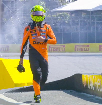 Lando Norris é talentoso e veloz. Isso é indiscutível

Agora, ele precisa trabalhar muito o psicológico se quiser lutar pelo título

O lance de hoje foi bizarro.