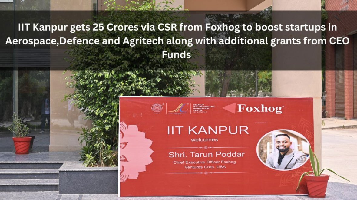 totarunpoddar's tweet image. I could not dare to sit in the lIT JEE examination after my schooling because I could not afford the preparation and also I was bad in Mathematics, but today IIT invited me, so l could do this Nobel work.
Our CSR fund of 25 crores goes to those startups who are in Defence,…