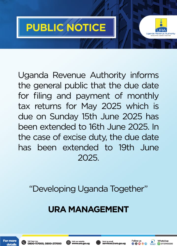 To all taxpayers: The deadline for filing and payment of May 2025 monthly tax returns has been extended to Monday, 16th June 2025.

Use this time wisely to stay on the right side of compliance.