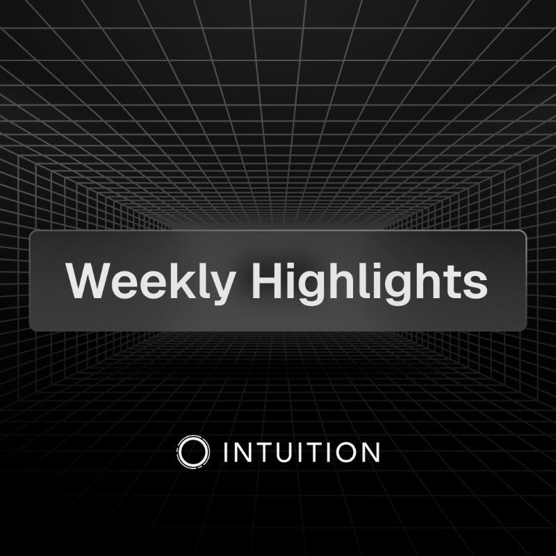 W00DS_eth's tweet photo. gIntuit

Miss a day last week in @0xIntuition? 👁️

Check out the highlights below!