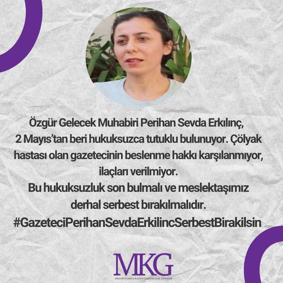 #GazeteciPerihanSevdaErkilincSerbestBirakilsin