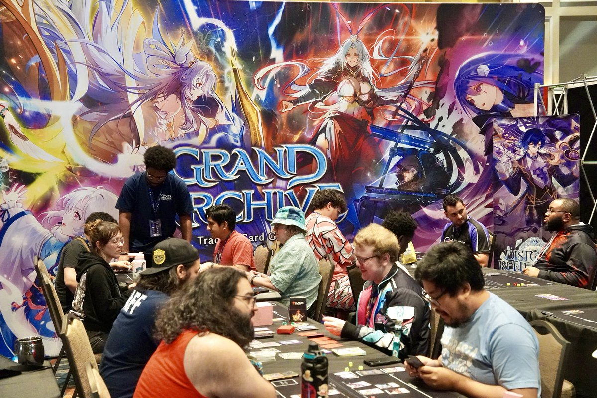 Grand Archive TCG (@grandarchivetcg) on Twitter photo We’re continuing our journey through the fighting game community here in Orlando, Florida at <a href="/CEOGaming/">CEO 2025 on June 13-15 in Orlando, FL!</a>!
It’s Championship Sunday, stop by our booth to learn how to play, grab some merchandise, and watch the Top 8 action from our booth! We’re continuing our journey through the fighting game community here in Orlando, Florida at <a href="/CEOGaming/">CEO 2025 on June 13-15 in Orlando, FL!</a>!
It’s Championship Sunday, stop by our booth to learn how to play, grab some merchandise, and watch the Top 8 action from our booth!