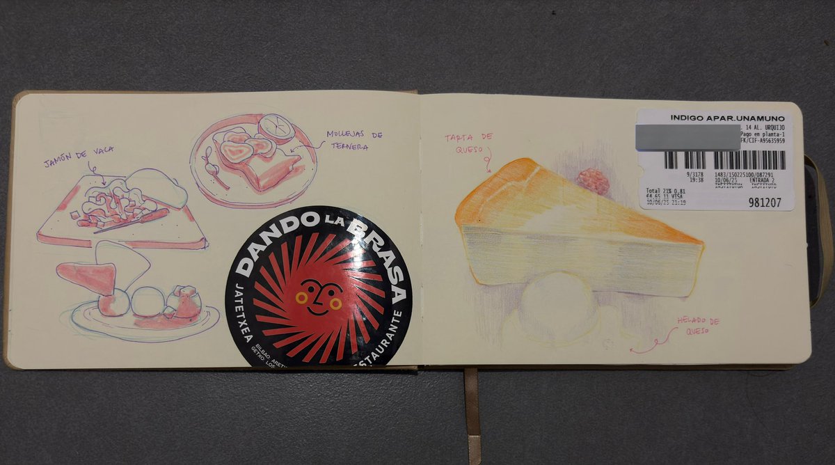 _alych's tweet image. Sketchbook spreads about my days in Euskadi