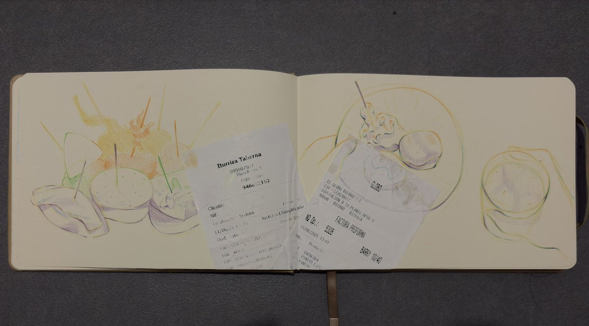 Sketchbook spreads about my days in Euskadi