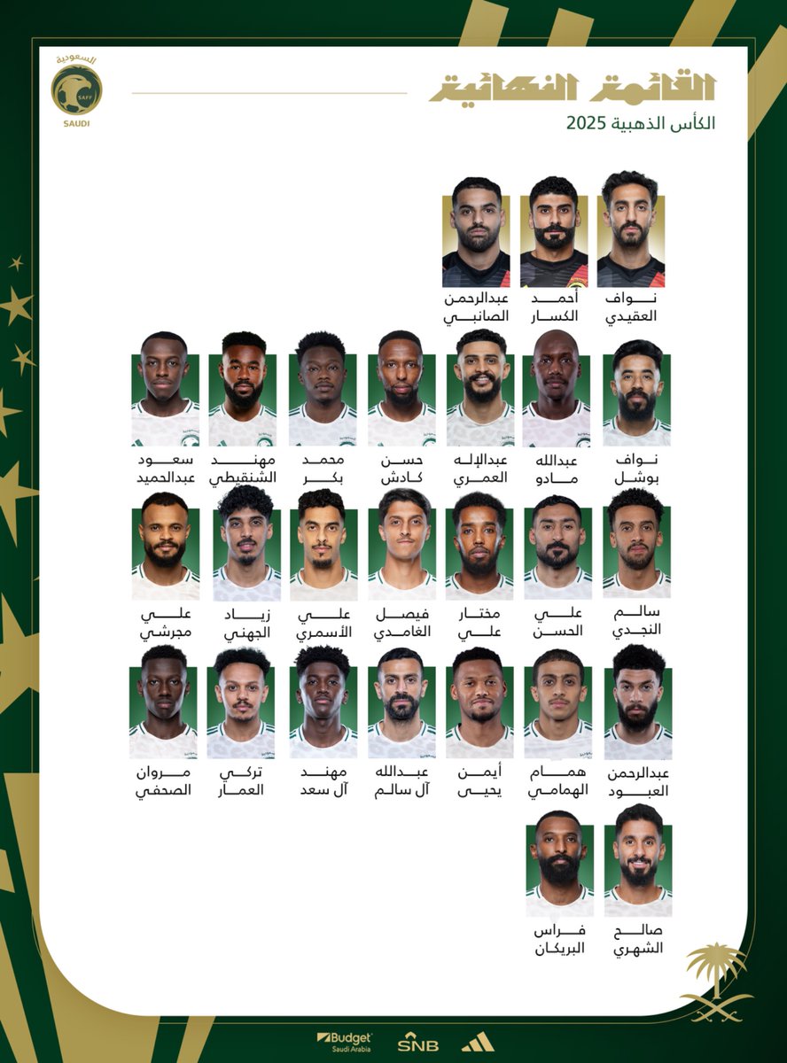 سعيد بمشاركة #المنتخب_السعودي في بطولة #الكأس_الذهبية
وبتواجد لاعبين لم يأخذوا الفرصة سابقاً على المستوى الدولي واتمنى ان يحصلوا عليها في هذه البطولة
علي الأسمري من #نيوم
همام الهمامي من #الخلود
اضافات ممتازة للقائمة
اتمنى لمنتخبنا التوفيق باذن الله.