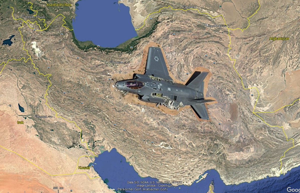 New satellite images of the shot down Israeli F-35 jet