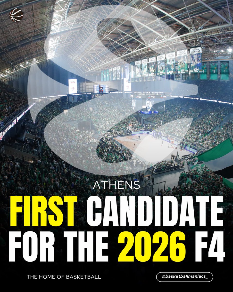 Basketballmaniacs_ (@bballmaniacs_) on Twitter photo According to <a href="/fullgazzia/">Vas. Papatheodorou</a> Athens is right now the first candidate to host the 2026 <a href="/EuroLeague/">Turkish Airlines EuroLeague</a> Final four🔥
#basketball #euroleague #panathinaikos #grigonis #paobc #olympiacosbc #greece #euroleague According to <a href="/fullgazzia/">Vas. Papatheodorou</a> Athens is right now the first candidate to host the 2026 <a href="/EuroLeague/">Turkish Airlines EuroLeague</a> Final four🔥
#basketball #euroleague #panathinaikos #grigonis #paobc #olympiacosbc #greece #euroleague