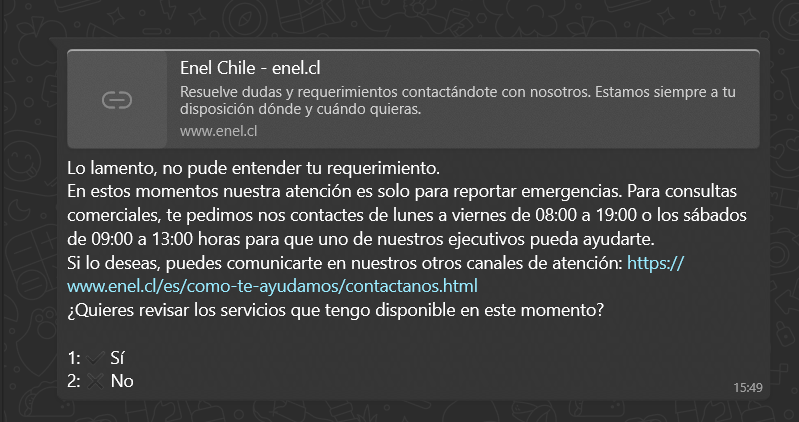 HuHenriquez's tweet photo. @Enel_Informa_CL @EnelChile Hola, no responden :( https://t.co/77y3Q0Wq8L