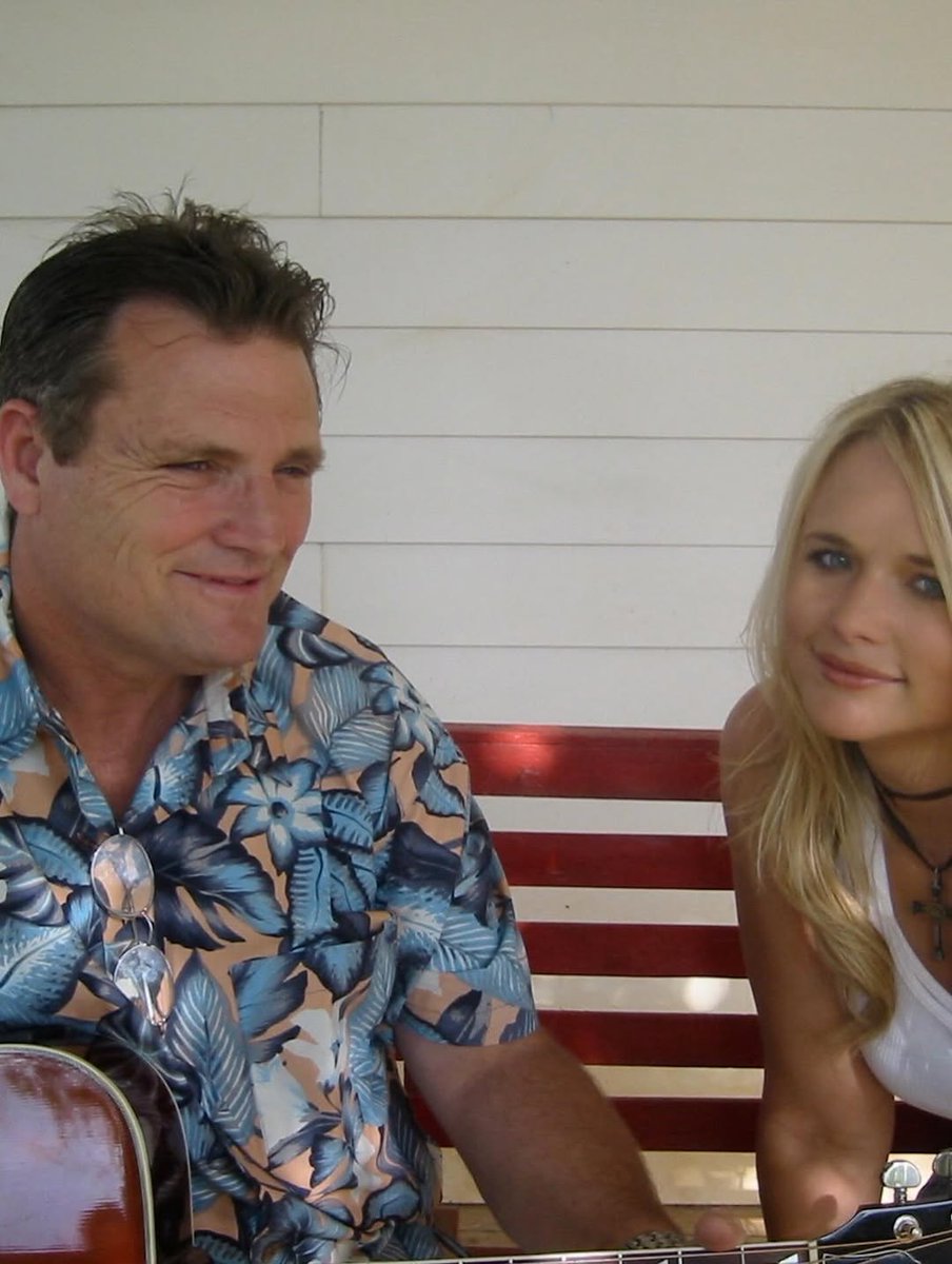 mirandalambert's tweet image. Happy Father’s Day Rick Lambert. Thanks for teaching me how to hunt, fish, play guitar, write songs, clean a cast iron skillet and stay true to my roots. You’re the reason for my dimples and my love of Guy Clark , Haggard and John Prine. Love you daddy.