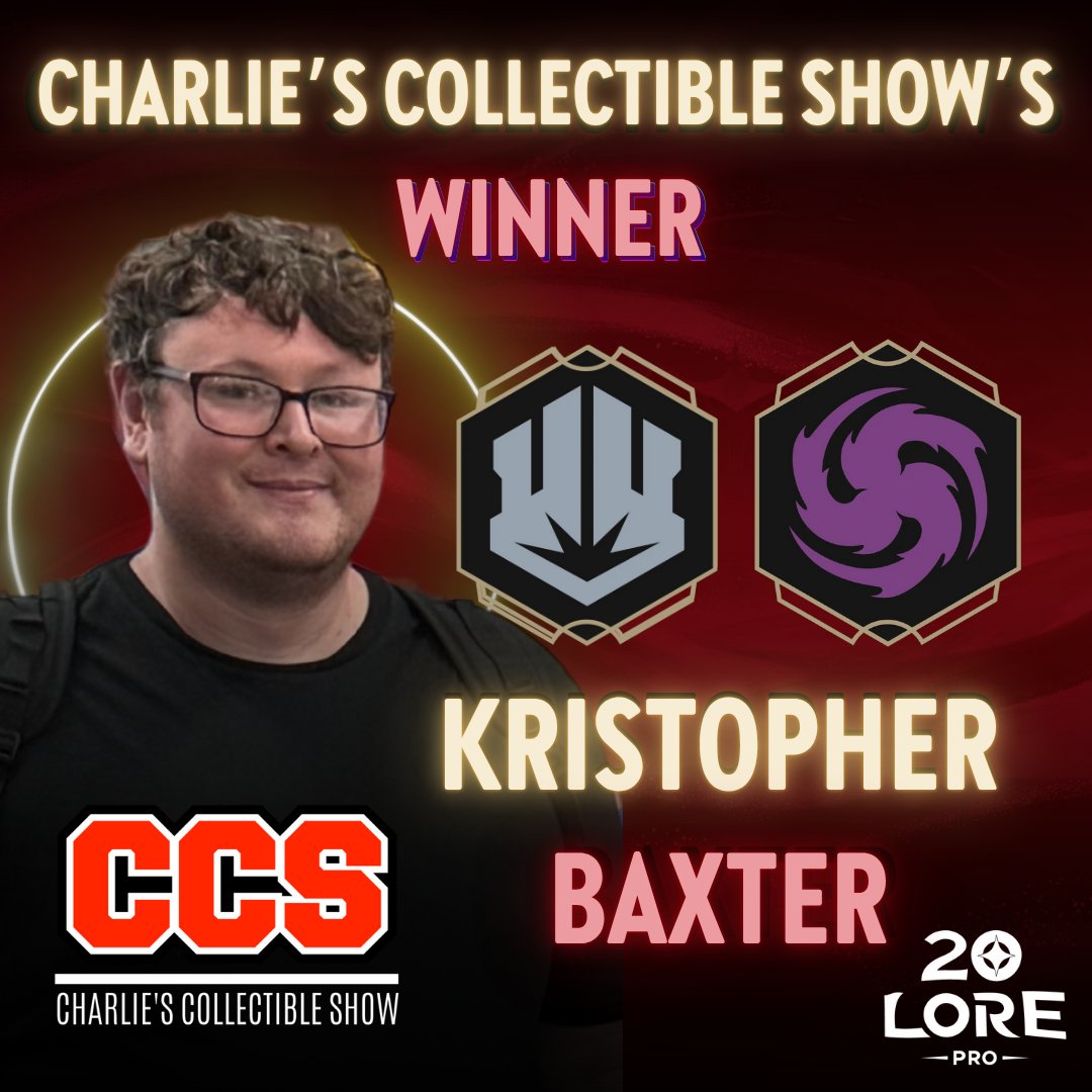 20LorePro's tweet image. Congratulations to our @CCS_Atlanta 11K Winner KRISTOPHER BAXTER!! What an amazing weekend of Lorcana. Watch all the action again on our YT or Twitch.