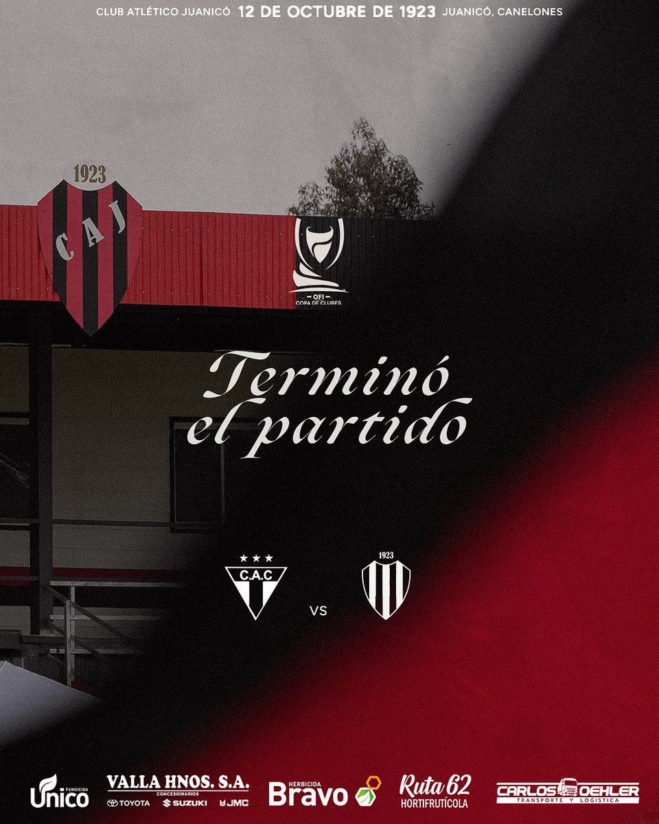 OficialCAJ's tweet photo. ⚽️🔚 𝐄𝐌𝐏𝐀𝐓𝐄 𝐄𝐍 𝐅𝐋𝐎𝐑𝐈��𝐀
Final del partido. Fue igualdad sin goles por la ida de 16avos de final de la @copadeclubesOFI.
#Candil 0️⃣ 🆚 0️⃣ #Juanicó https://t.co/aBQLgemFHf