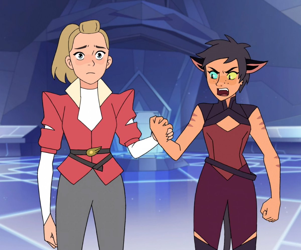 Strong_Adora's tweet image. Adora's Muscular Arms holding hands with her Magicat Wife during Pride Month 🌈✨️