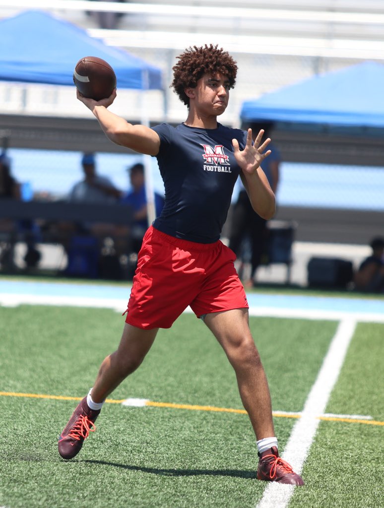 Two guys that lit it up all day yesterday at Arroyo tourney. QB Cooper Berry and WR/LB Nico Vergara. Thank you for the pics <a href="/tspeterson40/">Tim Peterson</a> #maranathafootball