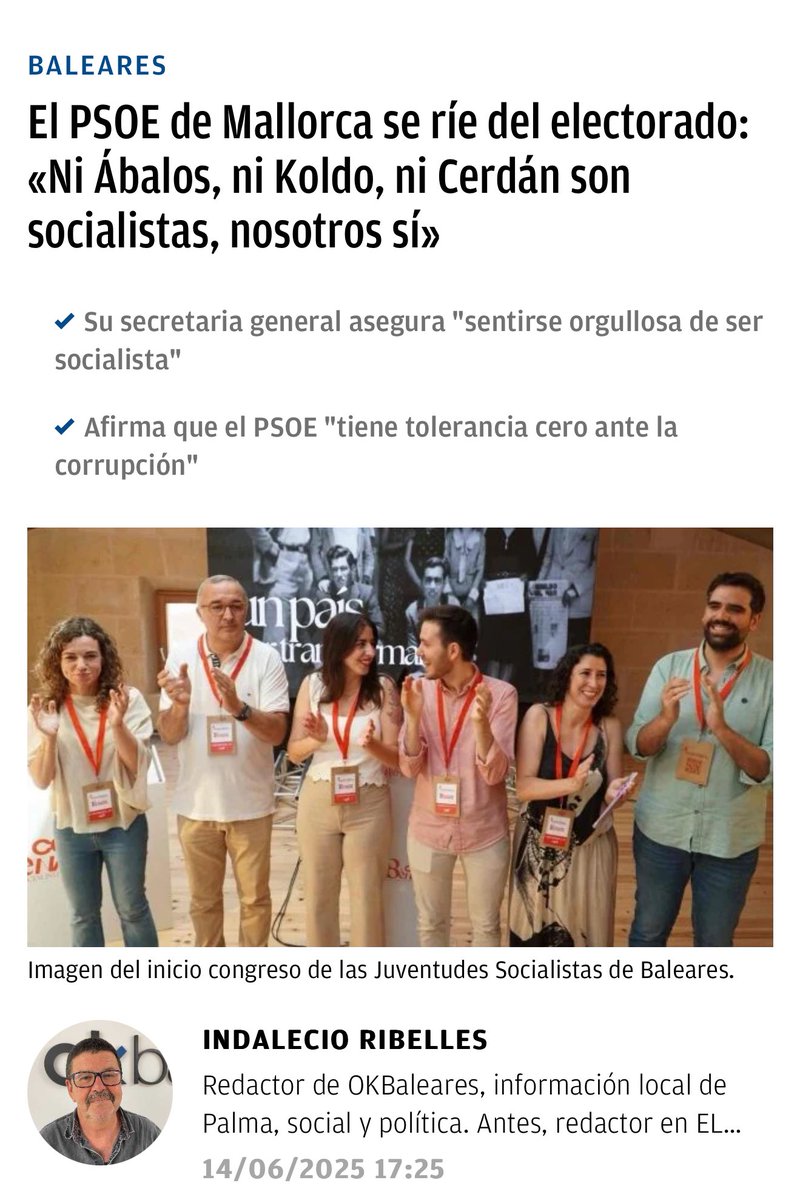 DavidDiezH's tweet photo. 💥 @SocialistesdMca dice que “Ábalos, Koldo y Cerdán no son el PSOE”. ¿En serio? ¿No se sentaban con ellos en mítines, no firmaban sus decisiones, no aplaudían su gestión?
📌 Cuando reparten poder y cargos: todos socialistas.
#PSOEMallorca #CasoKoldo #HipocresíaPolítica https://t.co/w62uJcSaIX