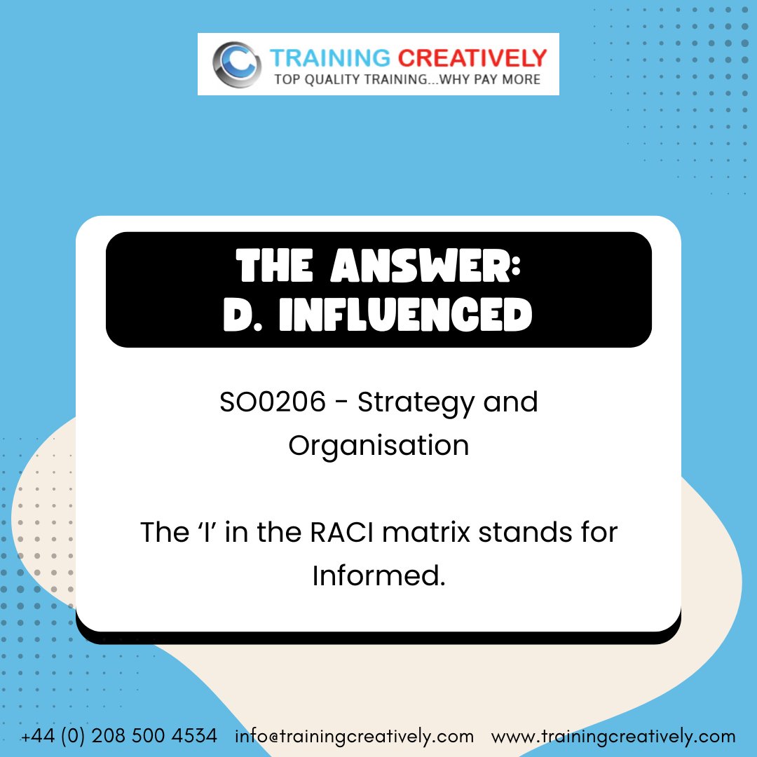 traincreatively's tweet image. 📘 AgileBA Foundation Sample Exam – Q&amp;amp;A Pair #3
Wind down your day with one last AgileBA practice question. 🌙 

#AgileBA #BusinessAnalysis #AgileBusinessAnalyst
