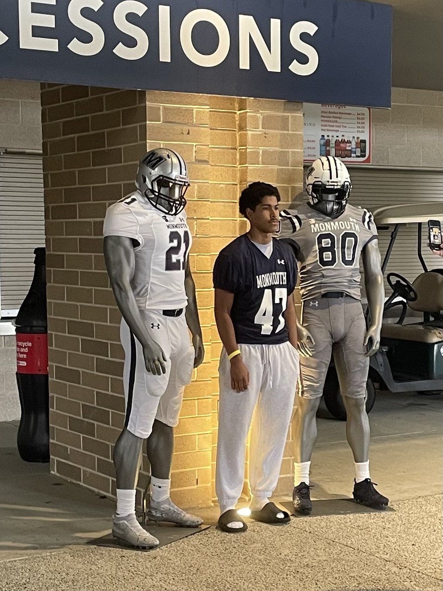 Had a great time today at <a href="/MUHawksFB/">Monmouth Football</a> camp even tho the weather was terrible ,Thank you for the invite Onto the next! <a href="/Coach_KCal/">Kevin Callahan Jr.</a> <a href="/CoachSamDorsett/">Sam Dorsett</a> <a href="/GMSDAthletics/">Governor Mifflin Athletics</a> <a href="/CoachMorrissey/">Nicholas Morrissey</a> <a href="/RyanHafer13/">Ryan Hafer</a> <a href="/coach_wwright/">Will Wright</a> <a href="/ExpoRecruits/">Expo Recruits</a> <a href="/One11Recruiting/">One11 Recruiting</a> <a href="/espn/">ESPN</a> <a href="/CoachScottyMish/">Scotty Mish</a> <a href="/MDrago59/">Mike Drago</a>