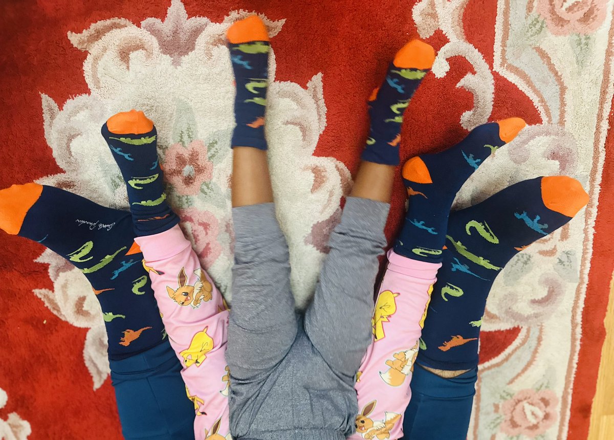 anbu_ldr's tweet image. These monkeys keep me on my toes—energised yet drained; youthful yet weathered; content yet always worried. Can’t imagine life without them though. And yes, I’m forcing a tradition on them—#FathersDay will always be matching father & daughter socks day!