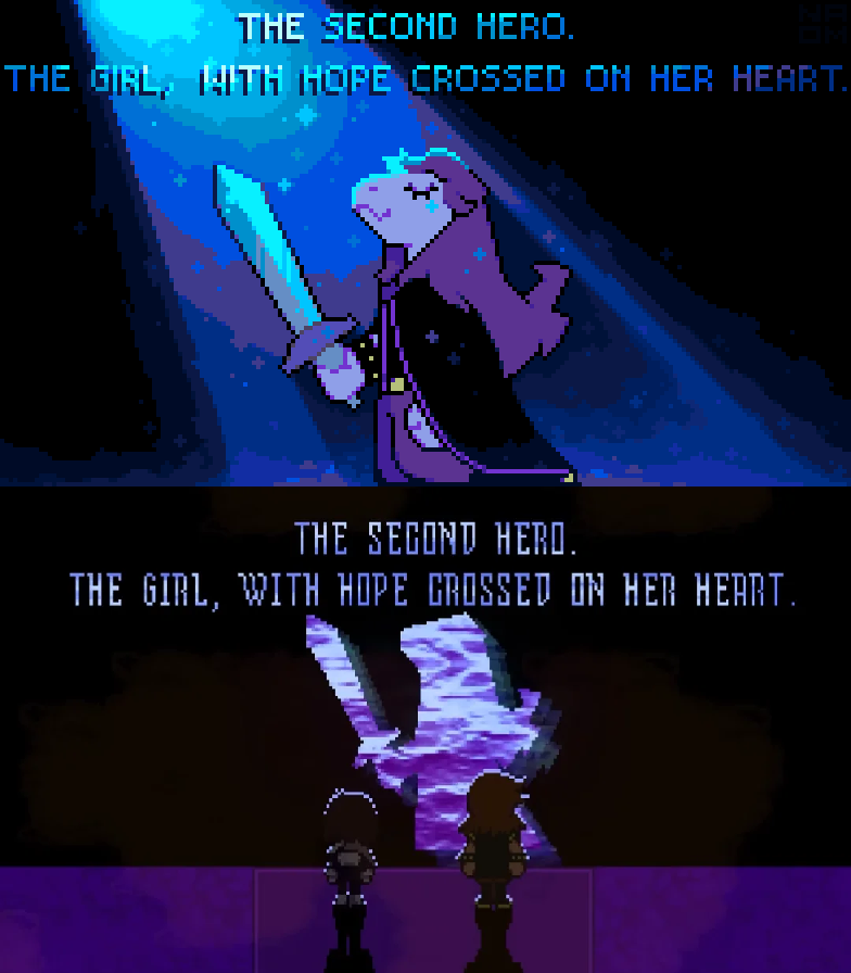 naomspr's tweet image. Shes the prophecy girl #deltarunespoilers #deltarune