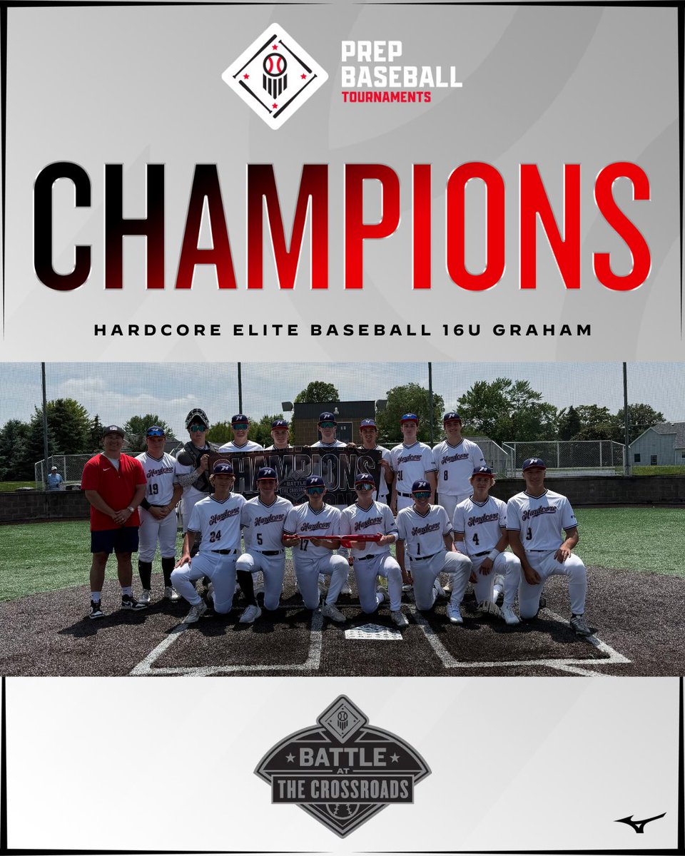 Prep Baseball Ohio (@prepbaseballoh) on Twitter photo 🥇TOURNAMENT CHAMPIONS 🥇
Hardcore Elite Baseball 16U - Graham | <a href="/hardcoreelitepa/">Hardcore Elite Baseball</a>
Championship Game MVP - Noah Taggart
🏆 PBT Ohio Battle at the Border🏆
⚾️ 16U Champions
📅 6/12-6/15
📍 Toledo, OH
<a href="/PBRTournaments/">Prep Baseball Tournaments</a> | <a href="/PrepBaseOHScout/">Prep Baseball Ohio Scouting Coverage</a> |
<a href="/PrepBaseballOH/">Prep Baseball Ohio</a> 🥇TOURNAMENT CHAMPIONS 🥇
Hardcore Elite Baseball 16U - Graham | <a href="/hardcoreelitepa/">Hardcore Elite Baseball</a>
Championship Game MVP - Noah Taggart
🏆 PBT Ohio Battle at the Border🏆
⚾️ 16U Champions
📅 6/12-6/15
📍 Toledo, OH
<a href="/PBRTournaments/">Prep Baseball Tournaments</a> | <a href="/PrepBaseOHScout/">Prep Baseball Ohio Scouting Coverage</a> |
<a href="/PrepBaseballOH/">Prep Baseball Ohio</a>