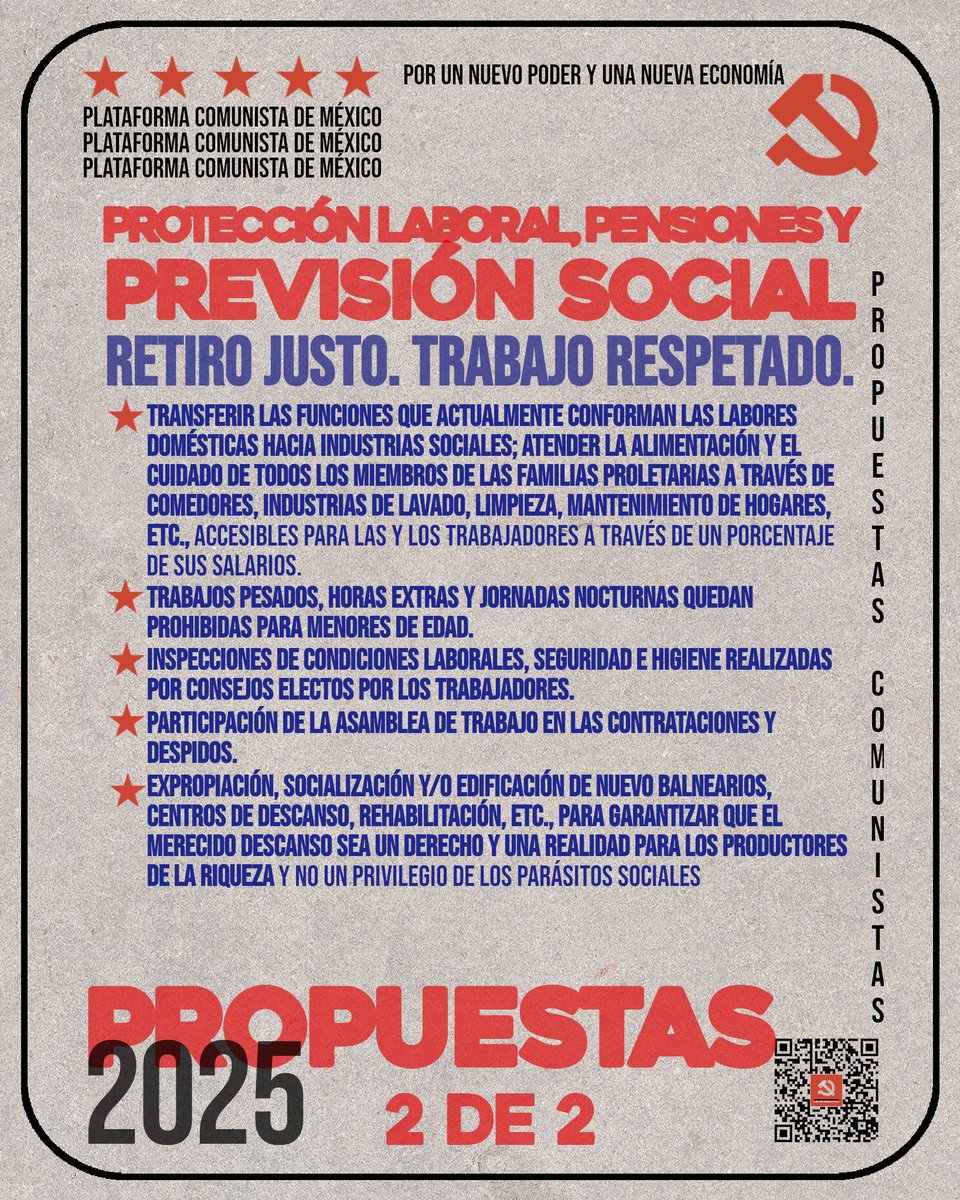 PlataformaPCM's tweet image. #PropuestasPCM: ¿Qué proponemos para la protección laboral, las pensiones y la previsión social?

La misma situación que permea en la  Salud-Negocio, como antítesis de la Salud-Derecho, existe en los demás  aspectos de la Previsión Social. Especialmente dramática es la situación…