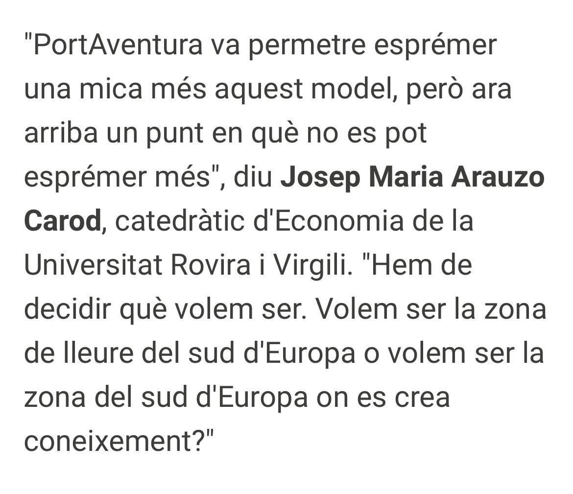Ara al <a href="/30minuts/">30 minuts</a>. Una reflexió sobre el paper de #PortAventura a la #CostaDaurada i la necessitat de repensar el model.