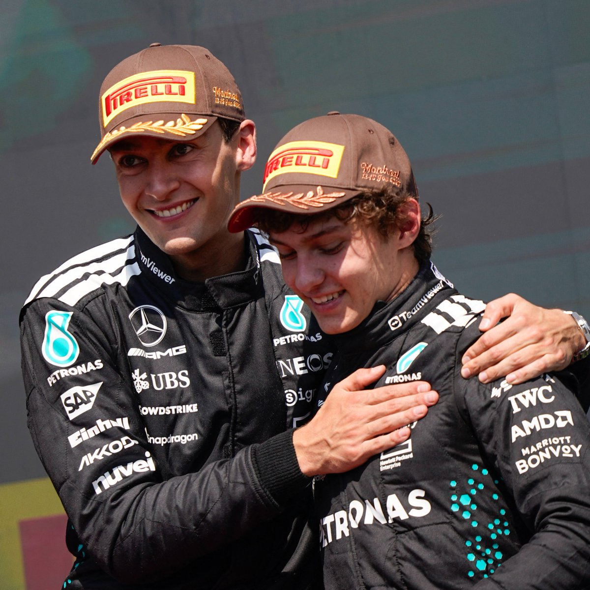 These two 🤩

George and Kimi share the podium for the first time! 👀

#F1 #CanadianGP