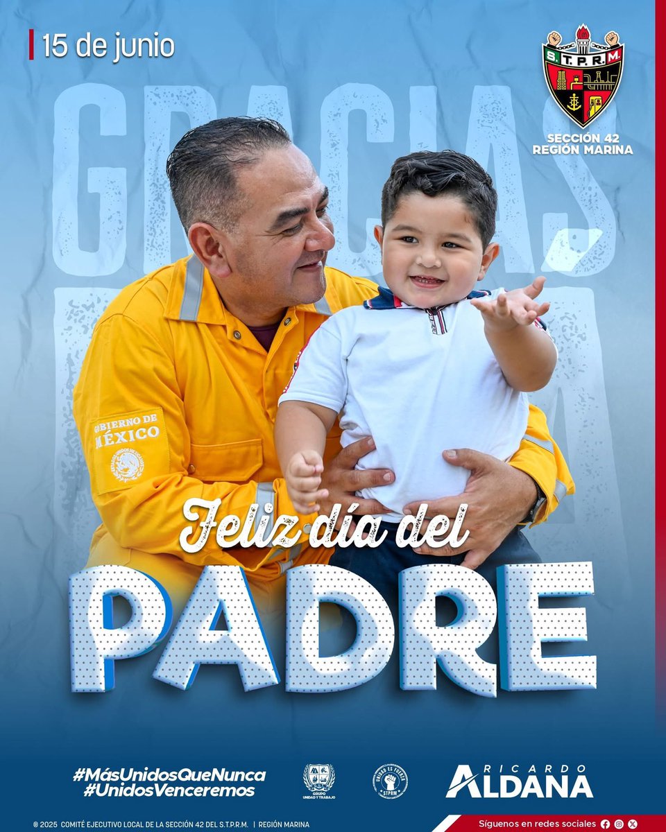 Muchas felicidades a todos los que tenemos la dicha de ser padre en especial a los de la <a href="/Seccion42_STPRM/">Seccion 42 STPRM Oficial</a> y a nuestro amigo y líder <a href="/lgps03101/">@lgps0310</a> <a href="/MarcoAzuara1/">Marco Azuara</a>